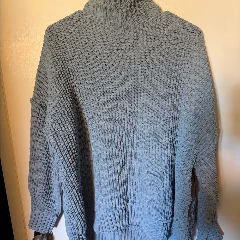 American Eagle Outfitters Light Blue Turtleneck Sweater